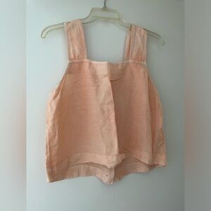 Madewell button back tank peach 6